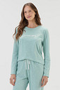 Pijama Feminino Manga Longa Com Calça