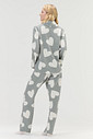Pijama Feminino Manga Longa Americano Com Calça