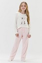 Pijama Infantil Feminino Manga Longa Com Calça