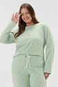 Pijama Feminino Manga Longa Com Calça Plus Size
