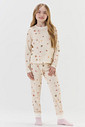 Pijama Feminino Infantil Manga Longa Com Calça Pijama Feminino Infantil Manga Longa Com Calça