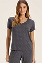 Pijama Feminino Manga Curta Com Calça Capri Pijama Feminino Manga Curta Com Calça Capri