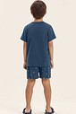 Pijama Masculino Infantil Manga Curta Com Bermuda