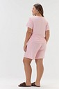Pijama Feminino Manga Curta Com Bermuda Plus Size