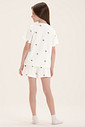 Pijama Infantil Feminino Manga Curta Com Shorts