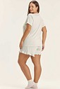 Pijama Feminino Plus Size Manga Curta Com Shorts Pijama Feminino Plus Size Manga Curta Com Shorts