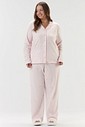 Pijama Feminino Manga Longa Americano Com Calça Plus Size