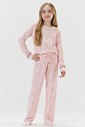 Pijama Feminino Infantil Manga Longa Com Calça Pijama Feminino Infantil Manga Longa Com Calça