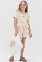 Pijama Feminino Infantil Manga Curta Com Shorts Pijama Feminino Infantil Manga Curta Com Shorts
