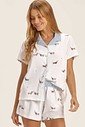 Pijama Feminino Manga Curta Americano Com Shorts