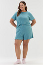 Pijama Feminino Manga Curta com Shorts Plus Size