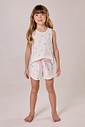 Pijama Feminino Infantil Regata Com Shorts