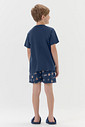Pijama Masculino Infantil Manga Curta Com Bermuda