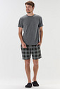 Pijama Masculino Manga Curta Com Bermuda