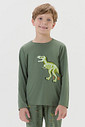 Pijama Masculino Infantil Manga Longa Com Calça