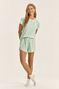 Pijama Feminino Manga Curta Com Shorts