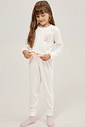 Pijama Feminino Infantil Manga Longa Com Calça