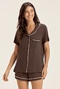 Pijama Feminino Manga Curta Americano Com shorts Pijama Feminino Manga Curta Americano Com shorts