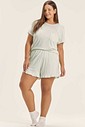 Pijama Feminino Plus Size Manga Curta Com Shorts Pijama Feminino Plus Size Manga Curta Com Shorts