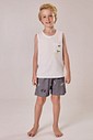 Pijama Masculino Infantil Regata Com Bermuda