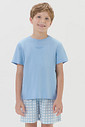 Pijama Masculino Infantil Manga Curta Com Bermuda Pijama Masculino Infantil Manga Curta Com Bermuda