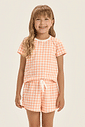 Pijama Feminino Infantil Manga Curta Com Shorts Pijama Feminino Infantil Manga Curta Com Shorts
