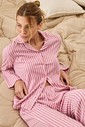 Pijama Feminino Manga Longa Americano com Calça