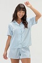 Pijama Feminino Americano Manga Curta Com Shorts