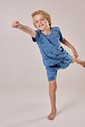 Pijama Masculino Infantil Manga Curta Com Bermuda