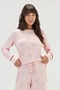 Pijama Feminino Manga Longa Com Calça