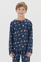 Pijama Masculino Infantil Manga Longa Com Calça