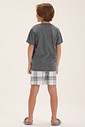 Pijama Masculino Infantil Manga Curta Com Bermuda