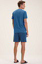 Pijama Masculino Manga Curta Com Bermuda