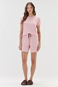 Pijama Feminino Manga Curta com Bermuda