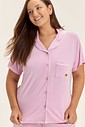 Pijama Feminino Plua Size Manga Curta Americano Com Shorts Pijama Feminino Plua Size Manga Curta Americano Com Shorts