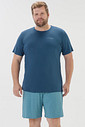 Pijama Masculino Manga Curta Com Bermuda Plus Size