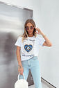 T-SHIRT ESTONADA GREEK HEART BRANCO T-SHIRT ESTONADA GREEK HEART BRANCO