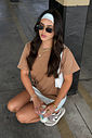 T-SHIRT ESTONADA LISA MARROM CAPPUCCINO