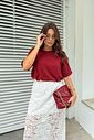 T-SHIRT ESTONADA LISA VINHO