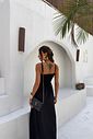 VESTIDO MIDI PANDORA LINHO PRETO