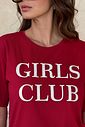 T-SHIRT ESTONADA GIRLS CLUB VERMELHO CEREJA