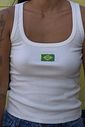 PRÉ-VENDA REGATA CAROL BRAZILIAN FLAG OFF WHITE