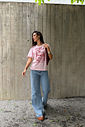 T-SHIRT ESTONADA SUNSET RANCH ROSA SWEET (COM METAIS)