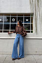 CALÇA JEANS SUPER PANTALONA CELINE AZUL