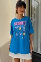 T-SHIRT ESTONADA SUNSET DRINKS AZUL