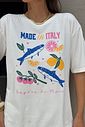 T-SHIRT ESTONADA MADE IN ITALY OFF WHITE