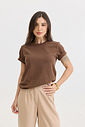 T-SHIRT ESTONADA LISA MARROM CAFÉ
