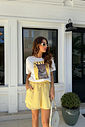 T-SHIRT ESTONADA ONÇA STYLE ICON ESTAMPA AMARELO MANTEIGA OFF WHITE