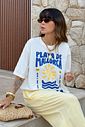 T-SHIRT OVERSIZED PLAYA DE MALLORCA OFF WHITE T-SHIRT OVERSIZED PLAYA DE MALLORCA OFF WHITE