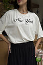 T-SHIRT OVERSIZED NEW YORK OFF WHITE